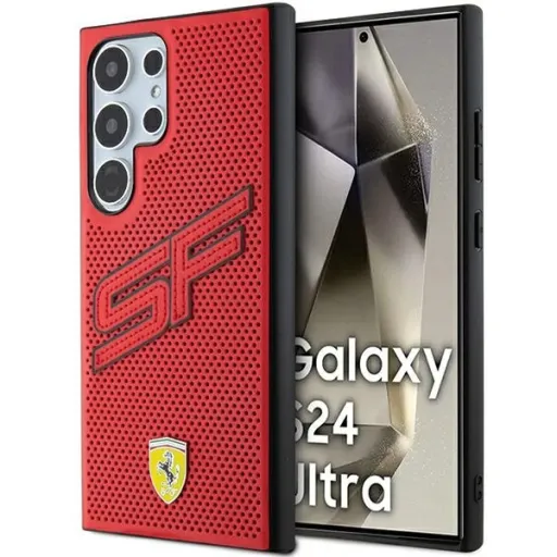 Original FERRARI keménytok Big SF Perforated FEHCS24LPINR Samsung Galaxy S24 Ultra Red