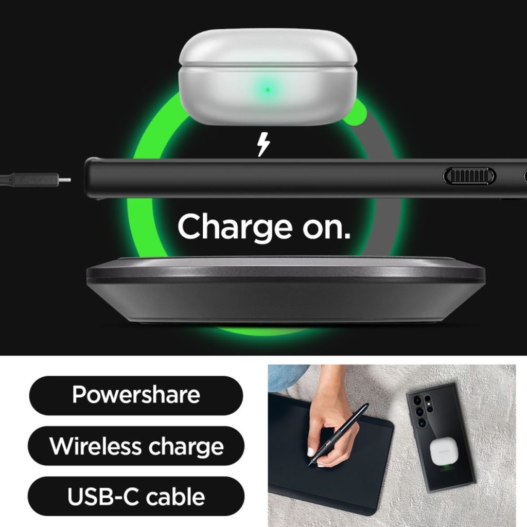 SPIGEN Ultra Hybrid ACS07295 tok Samsung Galaxy S24 Ultra - Matt Fekete - 14