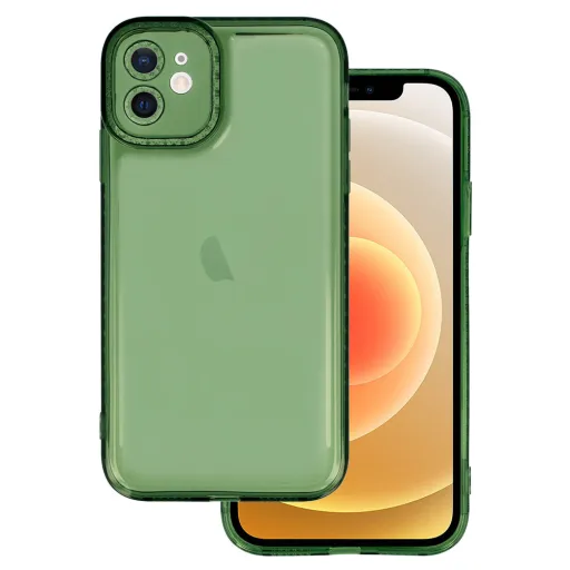 Crystal Diamond 2mm tok iPhone 12 átlátszó zöld