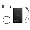 Baseus Mini S powerbank 10000 mAh 18W Qi vezeték nélküli töltéssel 10W fekete - 0. kép