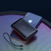 Baseus Mini S powerbank 10000 mAh 18W Qi vezeték nélküli töltéssel 10W fekete - 2. kép