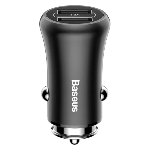 Baseus Gentleman szivargyújtós autós töltő 2xUSB 4.8A fekete