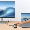 HUB 10in1 Baseus Metal Gleam II USB-C - HDMI 4K 120Hz / HDMI 4K 60Hz / USB-A 3.2 / 2x USB-A / USB-C 3.2 / RJ45 / SD, TF olvasó / USB-C - szürke - 4. kép