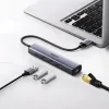 Ugreen multifunkcionális adapter HUB USB 3.0 - 3 x USB / Ethernet RJ-45 / USB Type C PD szürke (CM475) - 3. kép