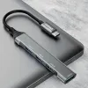 Dudao HUB 4in1 USB-C - 4x USB-A (3 x USB2.0 / USB3.0) 6.3cm fekete (A16T) - 0. kép