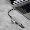 Dudao HUB 4in1 USB-C - 4x USB-A (3 x USB2.0 / USB3.0) 6.3cm fekete (A16T) - 2. kép