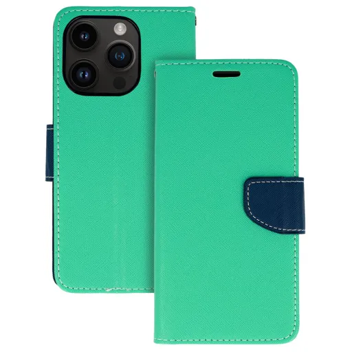 Fancy Samsung Galaxy A42 5G fliptok menta-tengerészkék