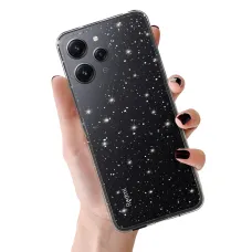 Crystal Glitter tok Xiaomi Redmi 12 ezüst