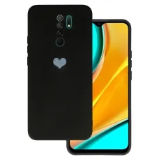 Vennus silikónové puzdro na srdce Xiaomi Redmi 9 dizajn 1 čierna Vennus silikónové puzdro na srdce Xiaomi Redmi 9 dizajn 1 čierna
