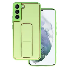 TEL PROTECT Bőr Luxus Állvány Tok Samsung Galaxy S22 Plus Menta