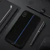 MOTO CARBON tok Samsung Galaxy A6 Plus 2018 fekete, kék csíkkal - 4. kép