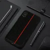 MOTO CARBON tok Samsung Galaxy A6 Plus 2018 Fekete piros csíkkal - 4. kép