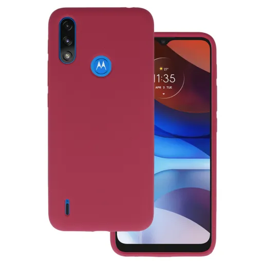 Silicone Lite tok Motorola Moto E7 Power/E7i Power burgundy