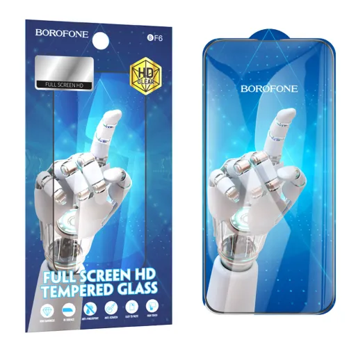 Borofone Edzett Üveg BF6 Diamond Armor Teljes Képernyős HD iPhone 14 Pro - 10 darab üvegfólia