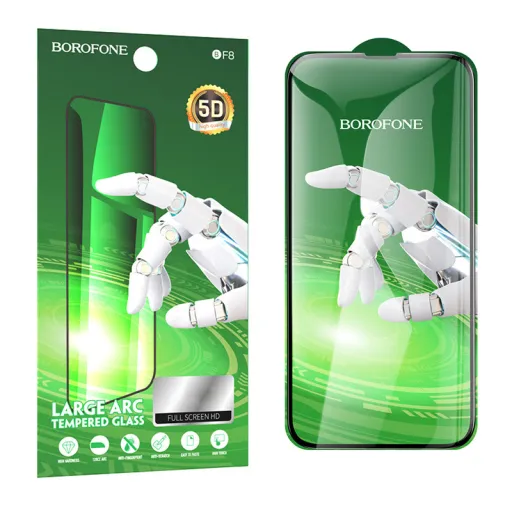 Borofone BF8 Diamond Armor teljes képernyős 5D nagy ívű üvegfólia iPhone 15 Plus - 10 darab