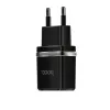 HOCO hálózati töltő adapter 2xUSB 2.4A fekete - 1. kép
