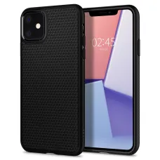 iPhone 11 Spigen Liquid Air flexibilis TPU gél tok matt fekete tok