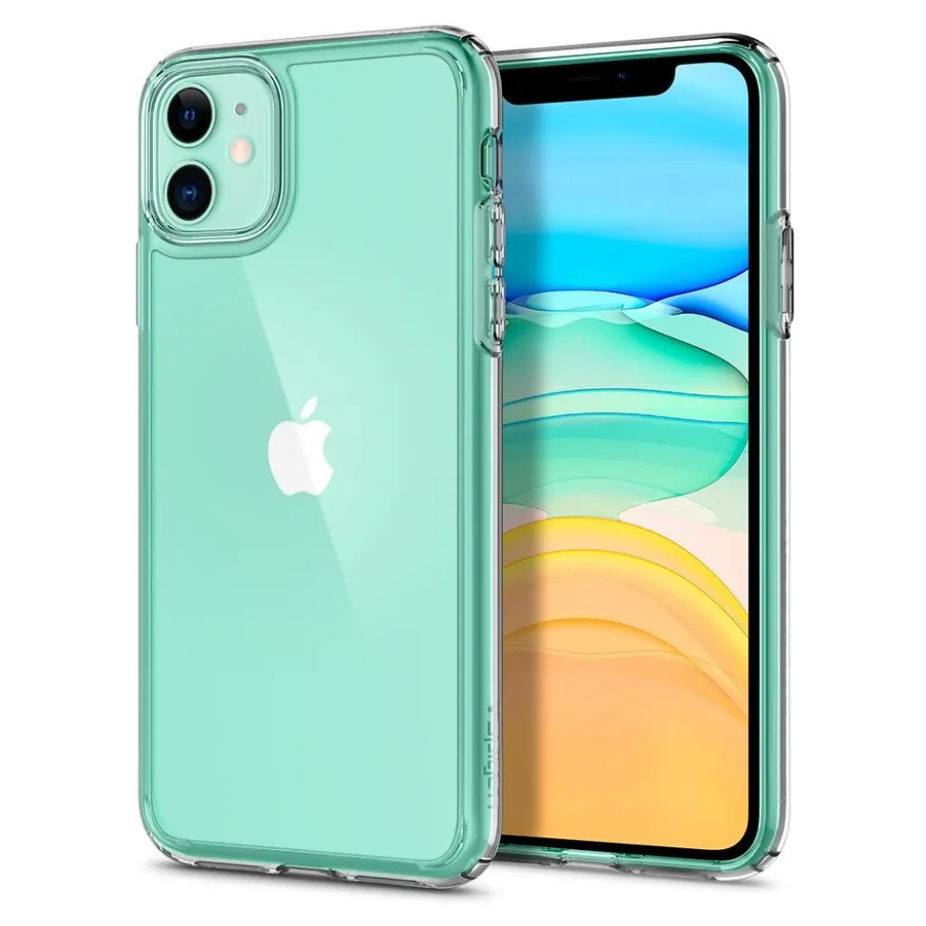 iPhone 11 Crystal Clear tok Spigen Ultra Hybrid - 9