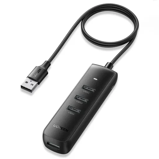 Ugreen HUB USB Type A elosztó - 4x USB 3.2 Gen 1 black (CM416 80657)