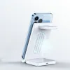 3in1 vezeték nélküli töltő Qi 15W telefonokhoz és Samsung Galaxy Duzzona W10-S okosórákhoz - fehér - 1. kép