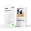 3in1 vezeték nélküli töltő Qi 15W telefonokhoz és Samsung Galaxy Duzzona W10-S okosórákhoz - fehér - 3. kép