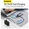 USB HUB 6in1 Baseus Metal Gleam Series II USB-A/USB-C/USB-C PD/HDMI/RJ45 - fekete - 2. kép