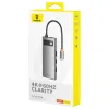 HUB 7 az 1-ben Baseus Metal Gleam Series USB-C USB-C PD / 3x USB-A / HDMI / SD TF - szürke - 3. kép