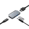 HUB Tech-Protect V6 4in1 USB-C - USB-A 3.0 / USB-C PD100W / HDMI / mini jack 3.5mm - szürke - 2. kép