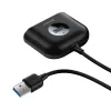 Baseus Square round 4 az 1-ben USB HUB Adapter (USB3.0 TO USB3.0  1 + USB2.0  3) 1m Fekete (CAHUB-AY01) - 2. kép