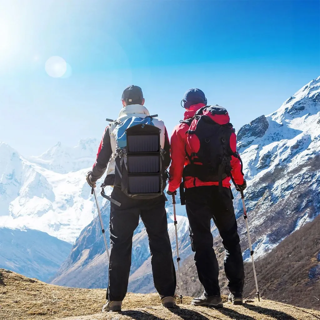 Choetech SC001 napelemes összecsukható töltő 19W 2x USB-A - fekete - 13