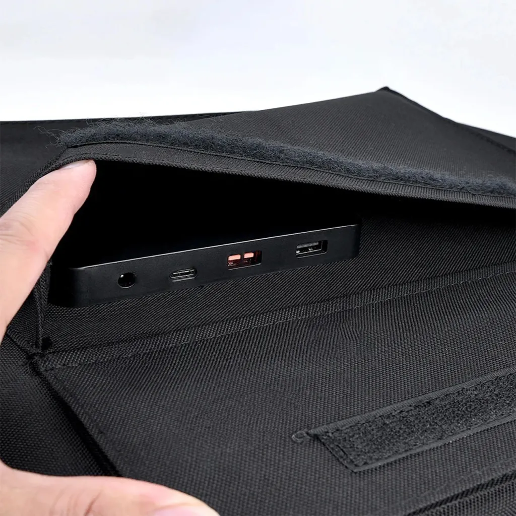 Choetech SC009-V2 összecsukható napelemes töltő 100W USB-C / 2x USB-A PD QC - fekete - 13