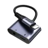 Joyroom SY-L01 Lightning - Lightning / 3.5 mm mini jack DAC adapter 2in1 - fekete - 1. kép