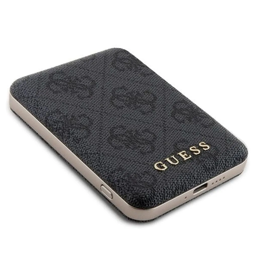 Guess 4G Metal Logo Case Set for iPhone 15 Pro Max + 5000mAh MagSafe Powerbank - fekete tok - 10