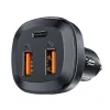 Acefast autós töltő 66W 2x USB / USB Type C, PPS, Power Delivery, Quick Charge 4.0, AFC, FCP, SCP fekete (B9) - 1. kép