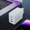 Acefast gyors töltő GaN (2x USB-C / USB-A) PPS / PD / QC4+ 65W fehér (A41) - 1. kép