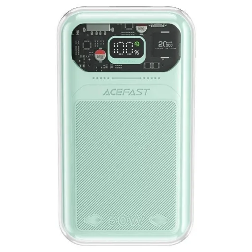 Acefast power bank 20000mAh Sparkling Series gyors töltés 30W zöld (M2)