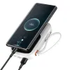 Baseus Qpow Digital Display Power Bank gyors töltéssel 10000mAh 20W QC/PD/SCP/FCP beépített Lightning kábellel Fehér - 0. kép