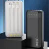 Dudao nagykapacitású powerbank 20000mAh 3 beépített kábellel USB Type C + micro USB + Lightning fehér (Dudao K6Pro +) - 0. kép