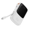 Baseus Qpow powerbank 10000mAh beépített USB Type-C kábellel 22.5W Gyors Töltés SCP AFC FCP fehér (PPQD020102) - 0. kép