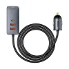 Baseus Share Together autós töltő 3x USB / USB Type C 120W PPS Quick Charge Power Delivery szürke (CCBT-B0G) - 0. kép