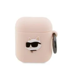 Karl Lagerfeld KLA2RUNCHP AirPods 1/2 tok pink/pink Szilikon Choupette Head 3D