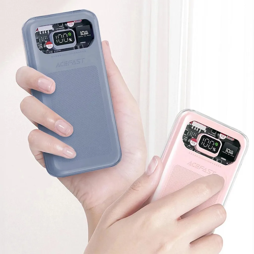Acefast powerbank 10000mAh Sparkling Series gyorstöltés 30W szürke (M1) - 9