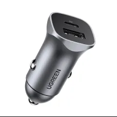 Ugreen autós töltő USB Type C / USB 24W Power Delivery Quick Charge szürke (30780)