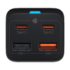 Baseus GaN3 Pro rýchlonabíjačka GaN 2 x USB Type C / 2 x USB 65W PD, QC4.0+, AFC, PPS + kábel USB Type C - USB Type C 1m čierna (CCGP040101) - 2. kép
