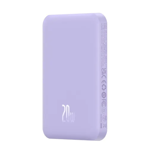 Baseus mini power bank 5000mAh 20W + USB-C kábel (20V/3A) - lila