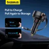 Baseus Enjoyment Pro USB-C (female) / USB-C (male) 60W autós töltő - fekete - 4. kép