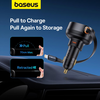 Baseus Enjoyment Pro USB-C (female) / USB-C (male) 60W autós töltő - fekete - 4. kép
