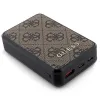 Guess Powerbank 18W GUPB10DP4GEGW 10000mAh barna/barna 4G Bőr Fém Logó - 1. kép