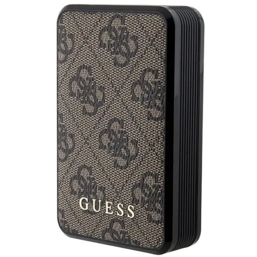 Guess Powerbank 18W GUPB10DP4GEGW 10000mAh barna/barna 4G Bőr Fém Logó