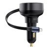 Baseus Enjoyment Pro USB-C (anya) / Lightning (apa) 60W autós töltő - fekete - 1. kép